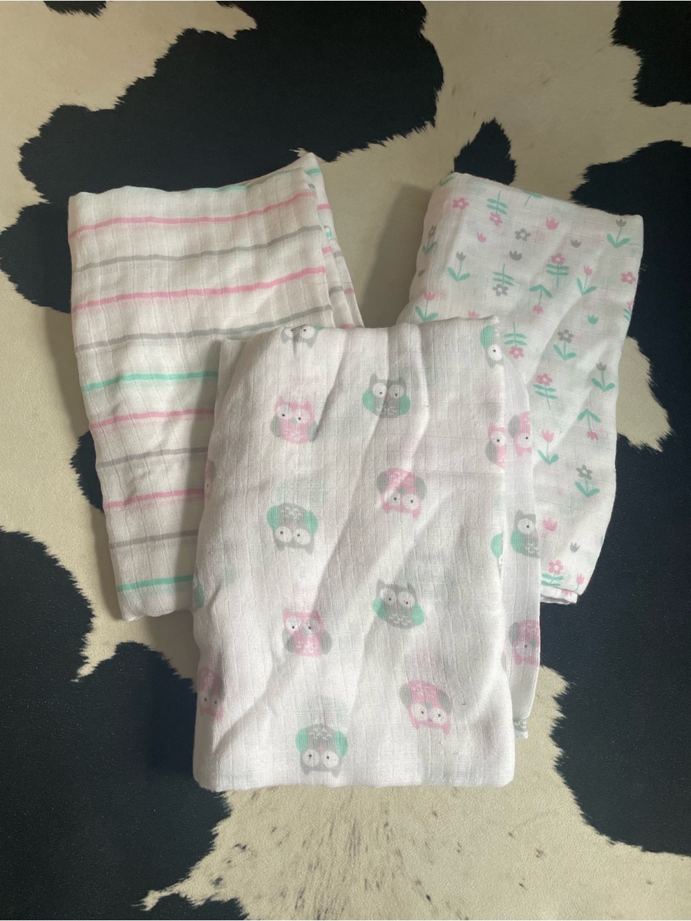 Muslin Swaddles/Blankets - set of 3